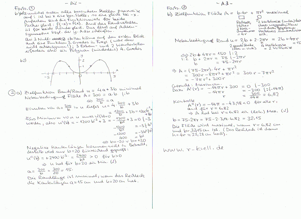 Lösung Seiten 2 und 3 (handschriftl.)